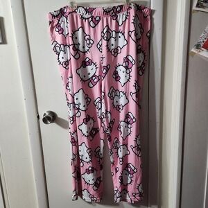 Women's Hello Kitty Size 2XL (18/20W) Pink Print Pajama Pants